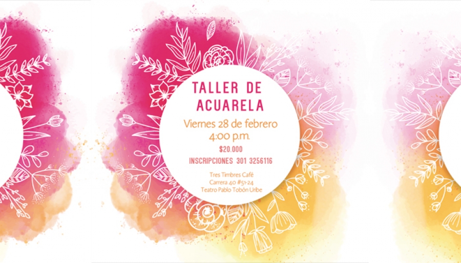 Taller de acuarela - Tres Timbres Café